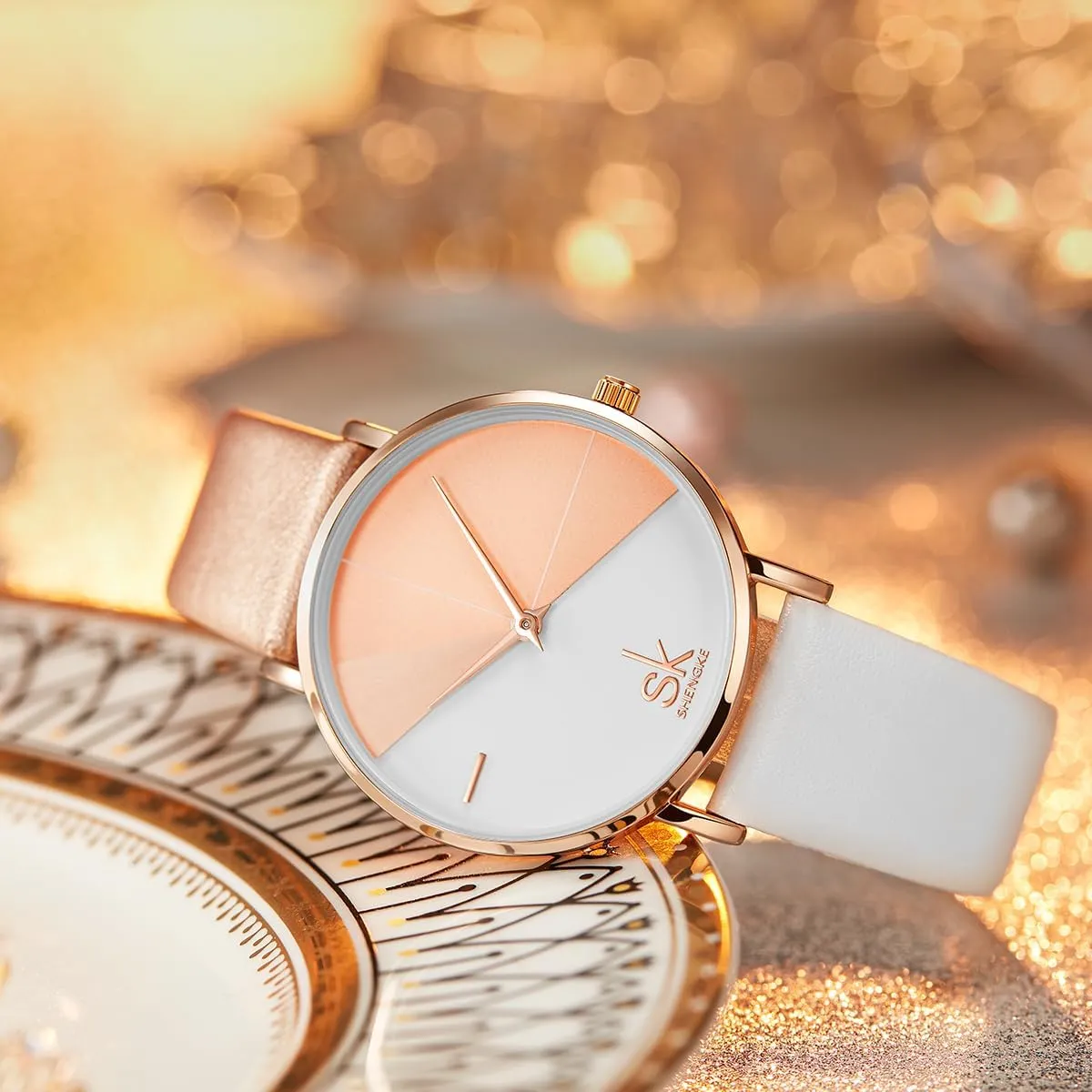 Genuine inappropriate quarry Leather Elegant Women Watches Ladies Business Wristwatch(Black) Creative Simplicity Women Watch 