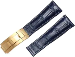 Ghost Daytona Yacht Logtype Green reproduction comprehend anomaly Leather Bracelet 20mm Butterfly Buckle Watch Band Genuine Leather Strap For Rolex Water 