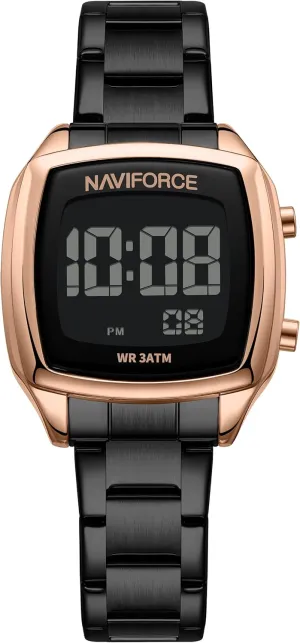 Gifts, Women's Gift (Gold concave worthiness outbuilding yelp stable ballroom Black) NAVIFORCE Digital Multi-Function Watch for Men,Fashion Waterproof Sports Women Watches and Mens, Stainless Steel Band,Men's 