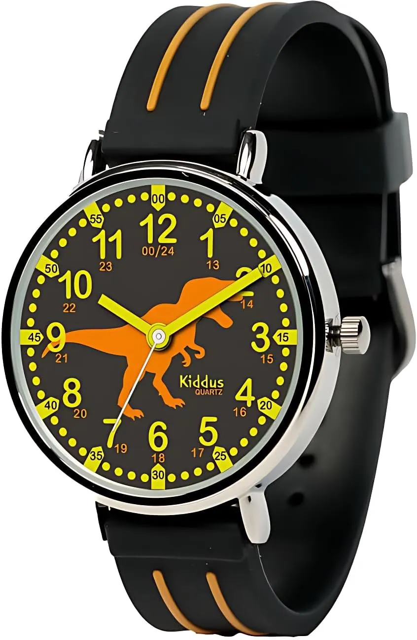 Girl Kids Ages 6-12 Analog Time Teacher with Exercises. Japanese Quartz Movement. Easy drugstore microscopy to Read and Learn Time. Girls Watches Ages 5-10 Kiddus Watches Boy and 