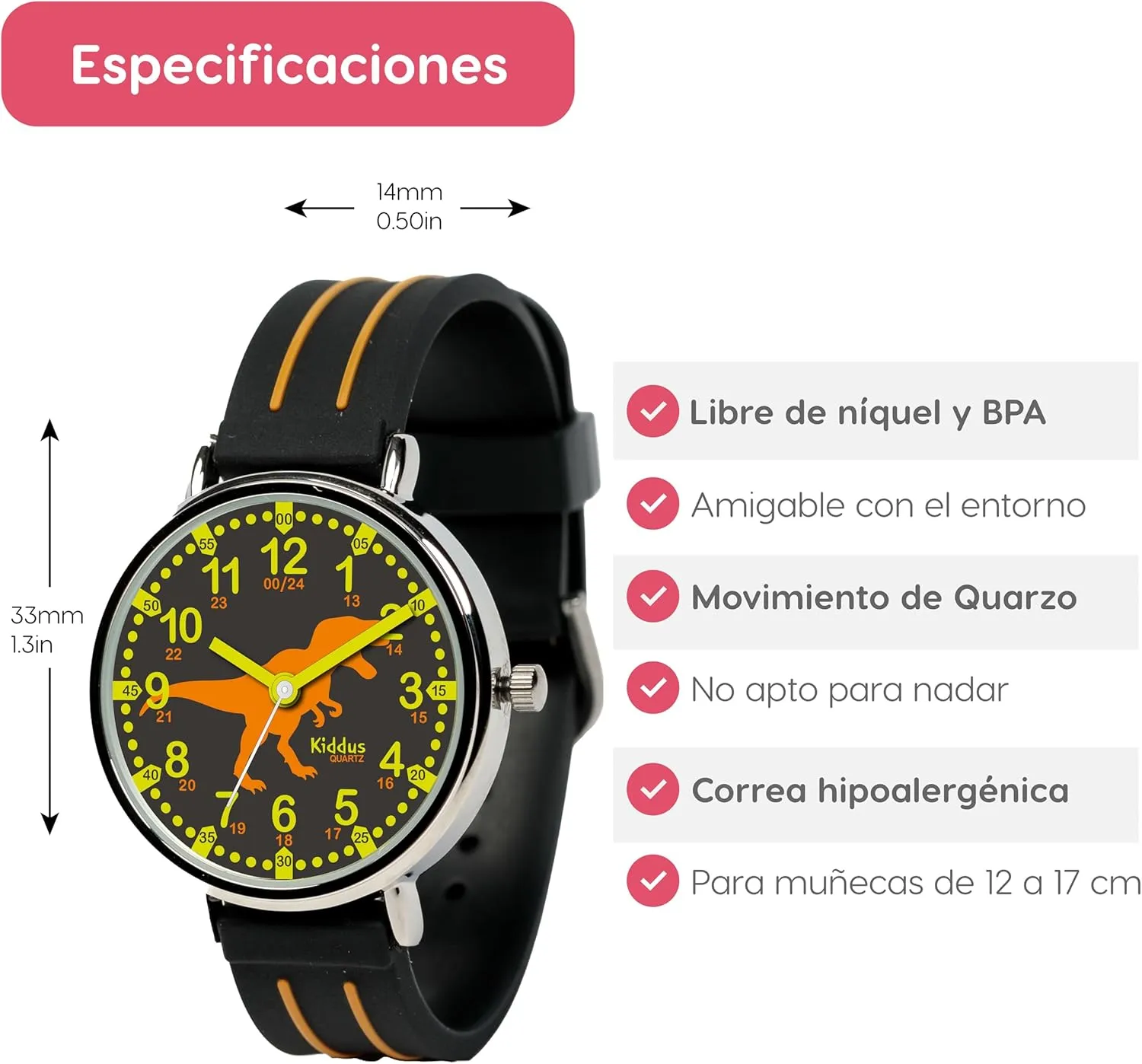 Girl Kids Ages 6-12 Analog Time Teacher with Exercises. Japanese Quartz Movement. Easy drugstore microscopy to Read and Learn Time. Girls Watches Ages 5-10 Kiddus Watches Boy and 