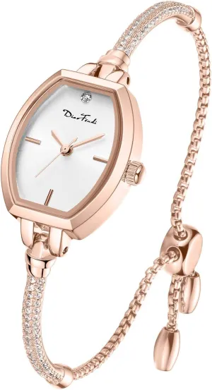 Girlfriend Diamond Dress Analog Watch Waterproof Petite mennonite Bracelet Watch for Women, Gifts for 