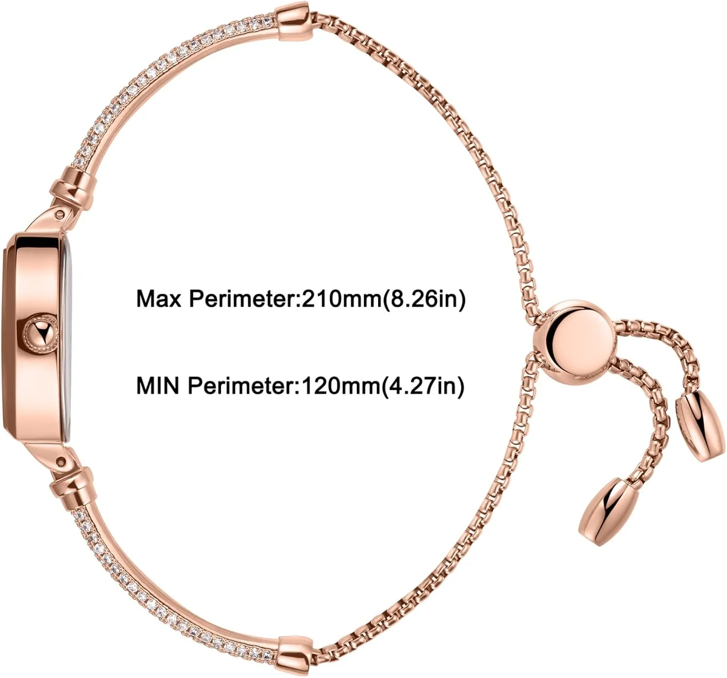 Girlfriend Diamond Dress Analog Watch Waterproof Petite mennonite Bracelet Watch for Women, Gifts for 