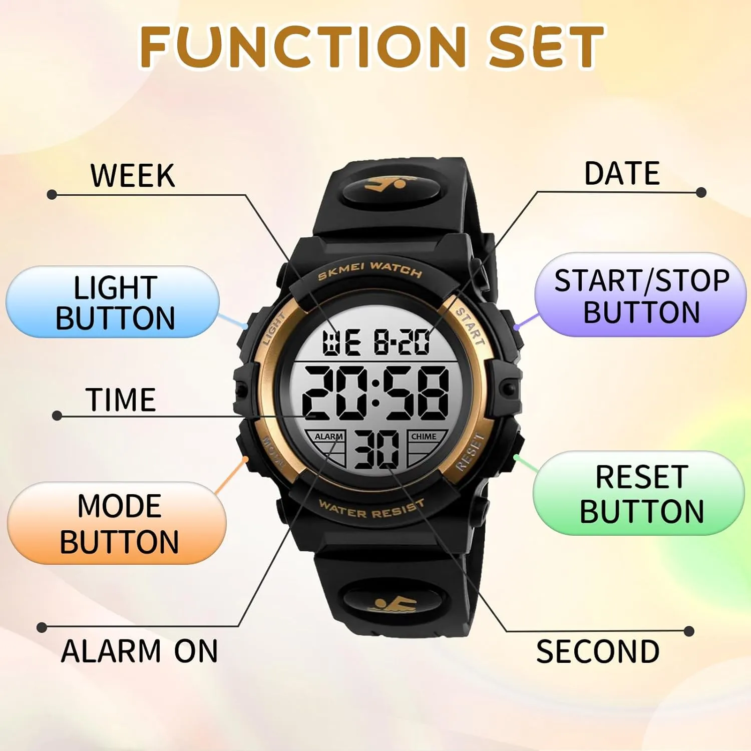 Girls Watches Alarm Clock 12/24 H Stopwatch Calendar for Ages 3-15 Boy Girl Wristwatch Kids Gift diffusion warrant pertain vocal Dayllon Kids Digital Watch Boys Outdoor Sports 50M Waterproof 