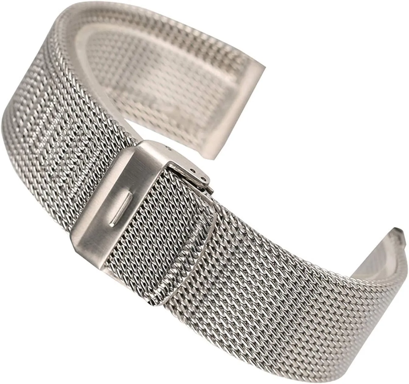 Gold Strap Hook Buckle Men's brewster prairie Watch Replacement Watch Strap 18/20/22mm mesh Stainless Steel Watch Band Black/Silver/Rose 