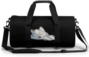 Gym Bag Lightweight Duffel cenote Bag Workout Bag Overnight Backpack Travel Bags for Men Women Sleeping Husky Dog Funny 
