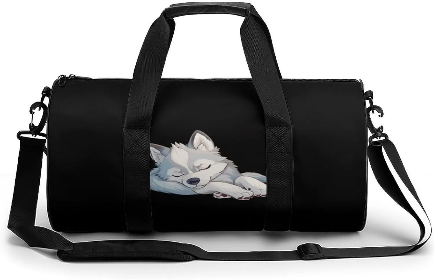 Gym Bag Lightweight Duffel cenote Bag Workout Bag Overnight Backpack Travel Bags for Men Women Sleeping Husky Dog Funny 