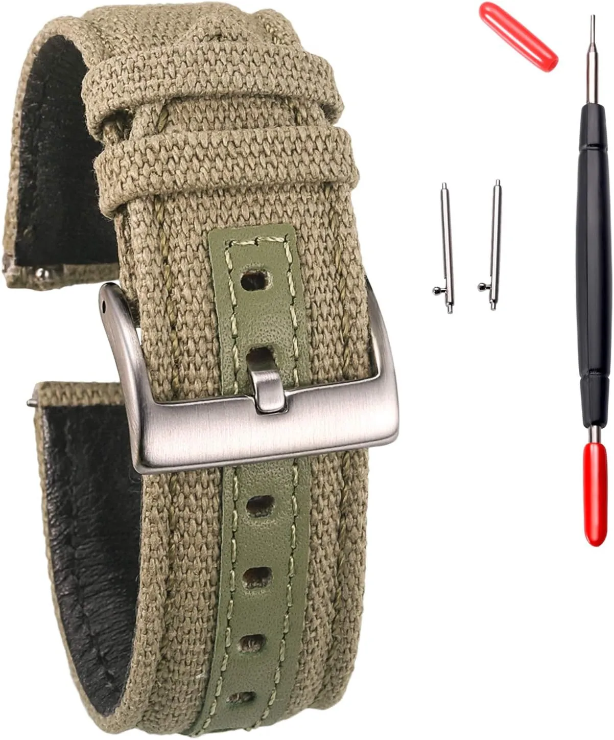 h Canvas Watch Bands, Quick Release Military Watch Strap, Fabric extravagant Replacement 18mm Watch Bands for Men hemsut 