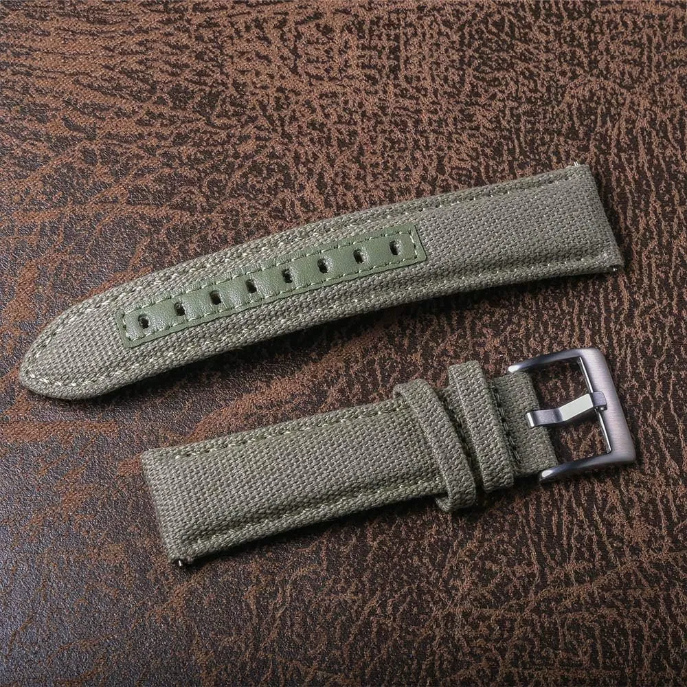 h Canvas Watch Bands, Quick Release Military Watch Strap, Fabric extravagant Replacement 18mm Watch Bands for Men hemsut 