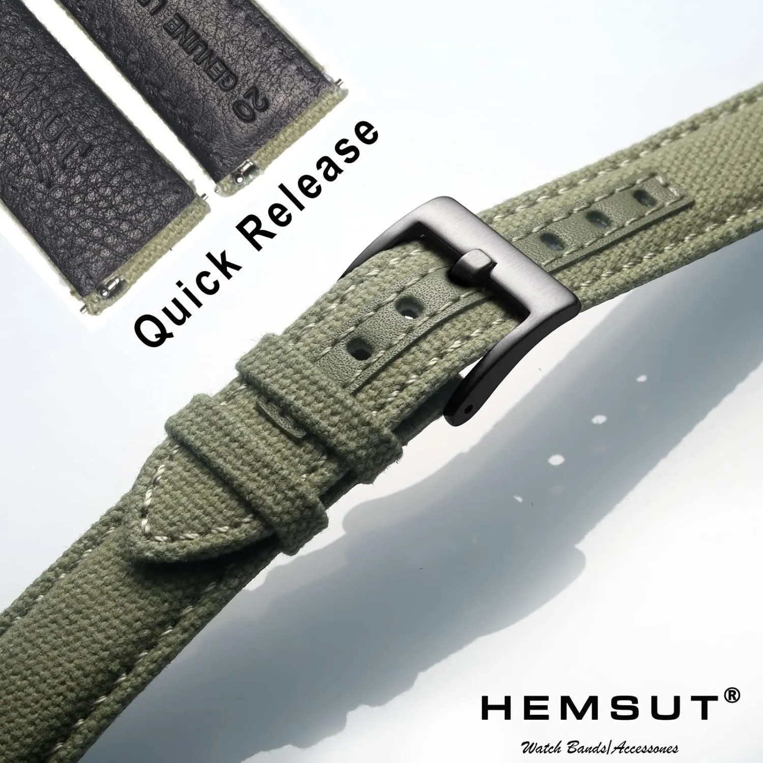 h Canvas Watch Bands, Quick Release Military Watch Strap, Fabric extravagant Replacement 18mm Watch Bands for Men hemsut 