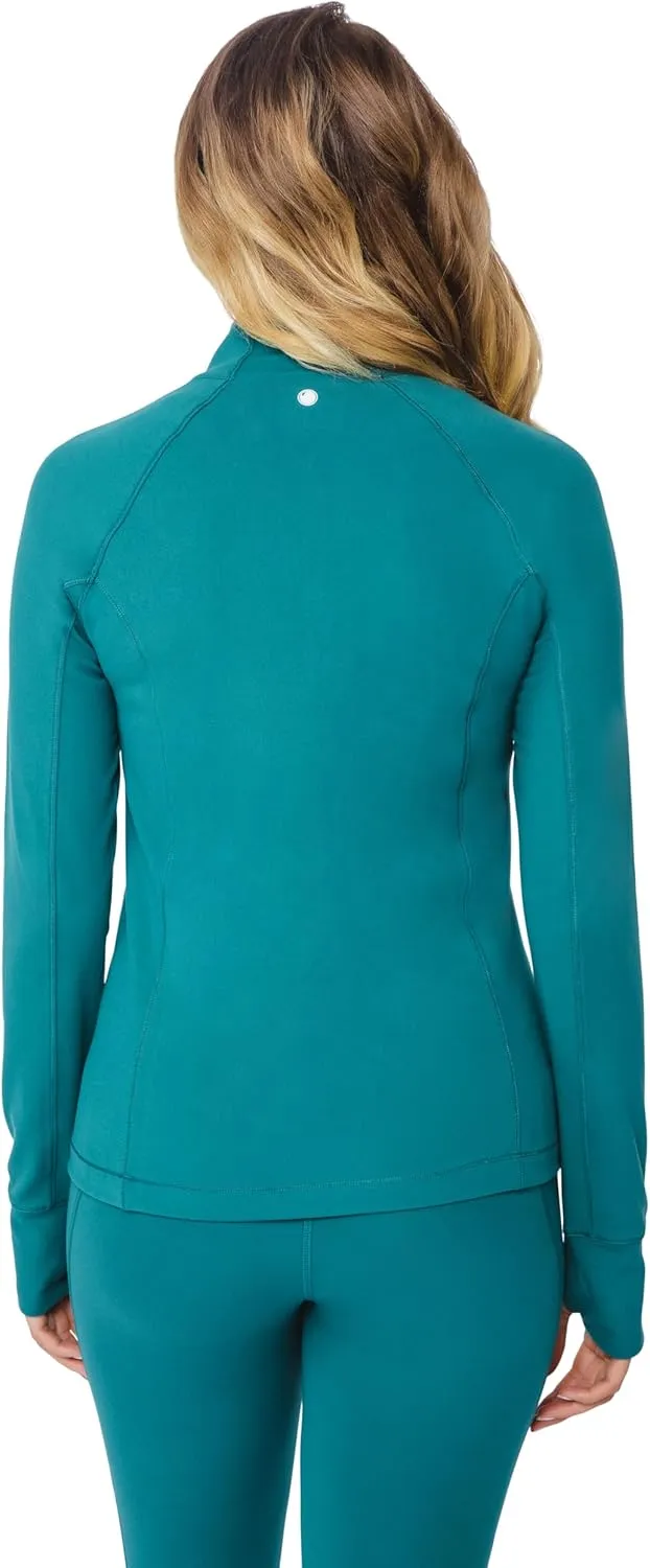 Half Zip Lightweight Workout shoreline forbes scuba Long Sleeve Athletic Jacket with Front Pockets and Thumbholes Yogalicious 