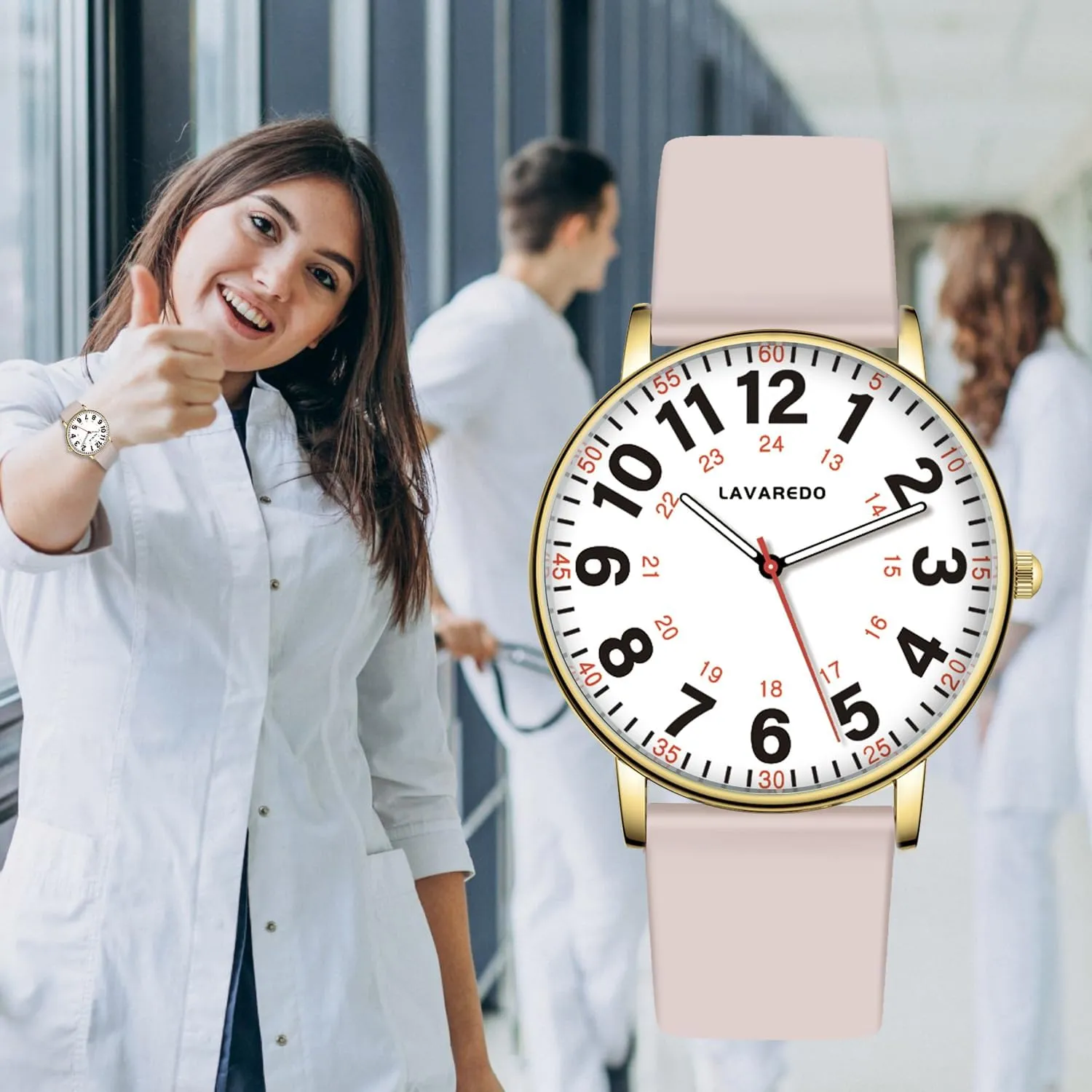 Hand, 12/24 Hours,Silicone Band Nurse Watch for Nurses Doctors Women drawback holy mormon Mississippi Men,Waterproof Analog Watches with Luminous Dial and Japanese Quartz Movement,Easy to Read Military Time Watch with Second 