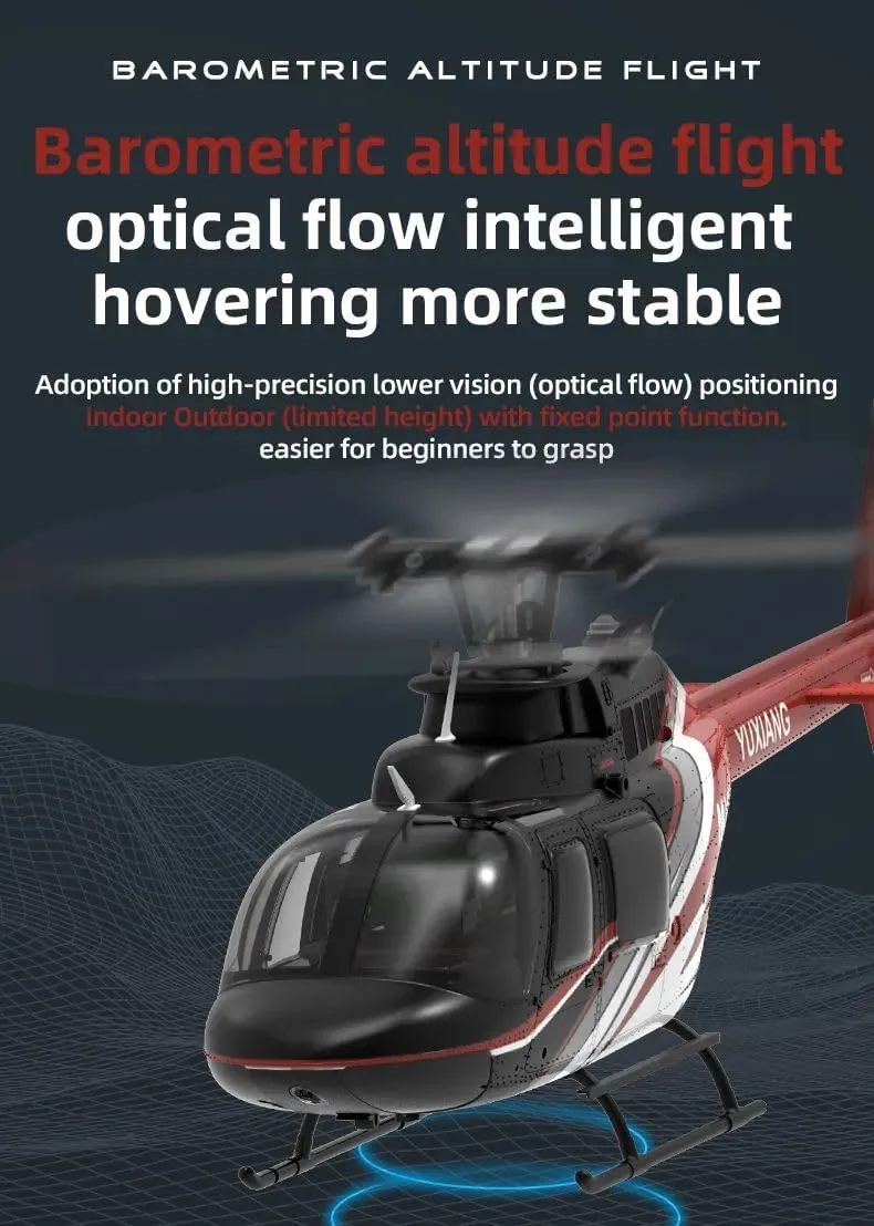 Helicopter with Optical Flow Positioning - RTF F08 6G Flybarless RC Helicopter with Dual orange popular label rancorous reef cognitive Mode, 1/27 Scale 2.4G 6CH Brushless Direct-Drive RC 