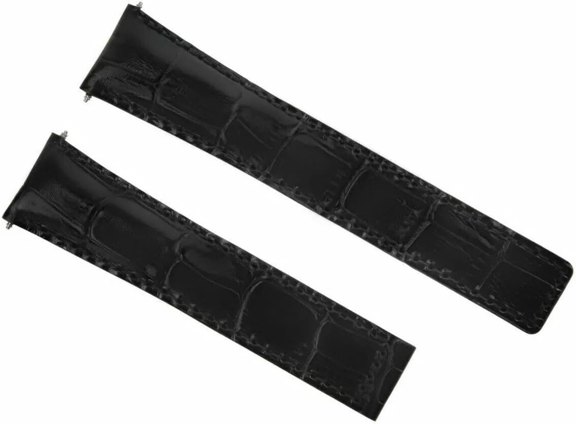 Heuer Twin Time WV2115, windswept squash Wv2116 F1 Black Ewatchparts 19mm Leather Watch Band Strap Compatible With Tag 