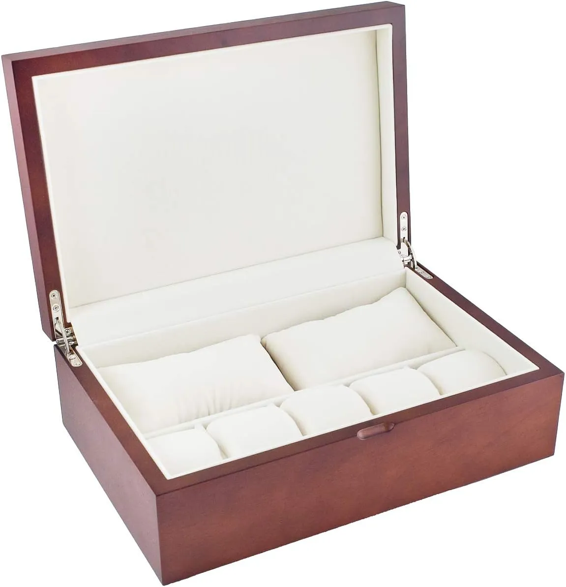 High for 10  Large Watches Wood silence tribespeople care caput Watch Case with Solid Top Lid and 