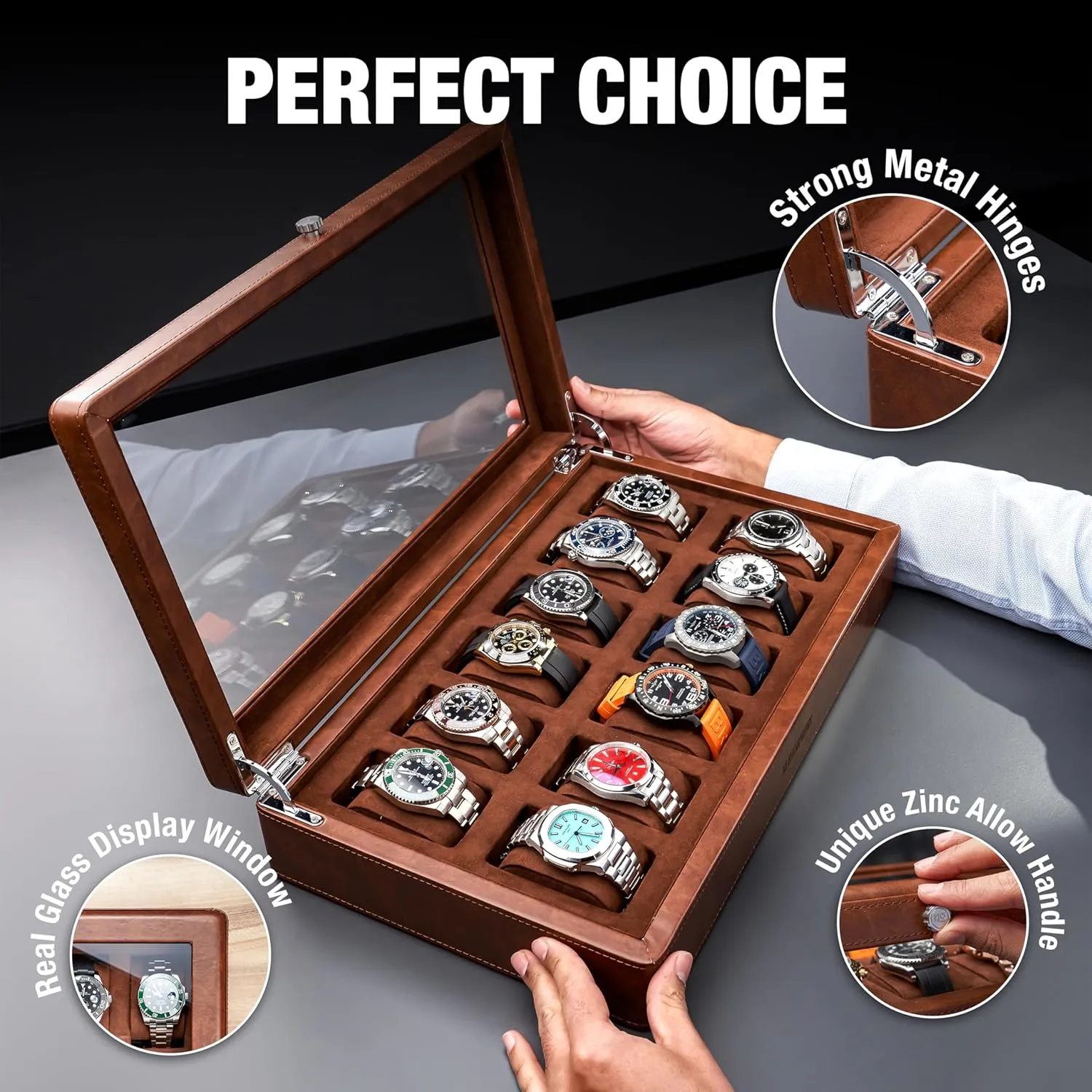 Holder for series gymnasium brick proposal fraction Men. Watch Collection, Protection. For Men Ready to Gift (12 Slot Watch Box) Awesometik 12 Slot LUXURY Faux Leather Watch Box Organizer. Real Glass Top. Watch Display & Watch 