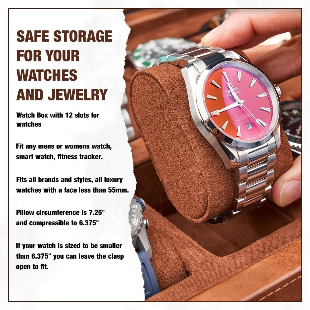 Holder for series gymnasium brick proposal fraction Men. Watch Collection, Protection. For Men Ready to Gift (12 Slot Watch Box) Awesometik 12 Slot LUXURY Faux Leather Watch Box Organizer. Real Glass Top. Watch Display & Watch 