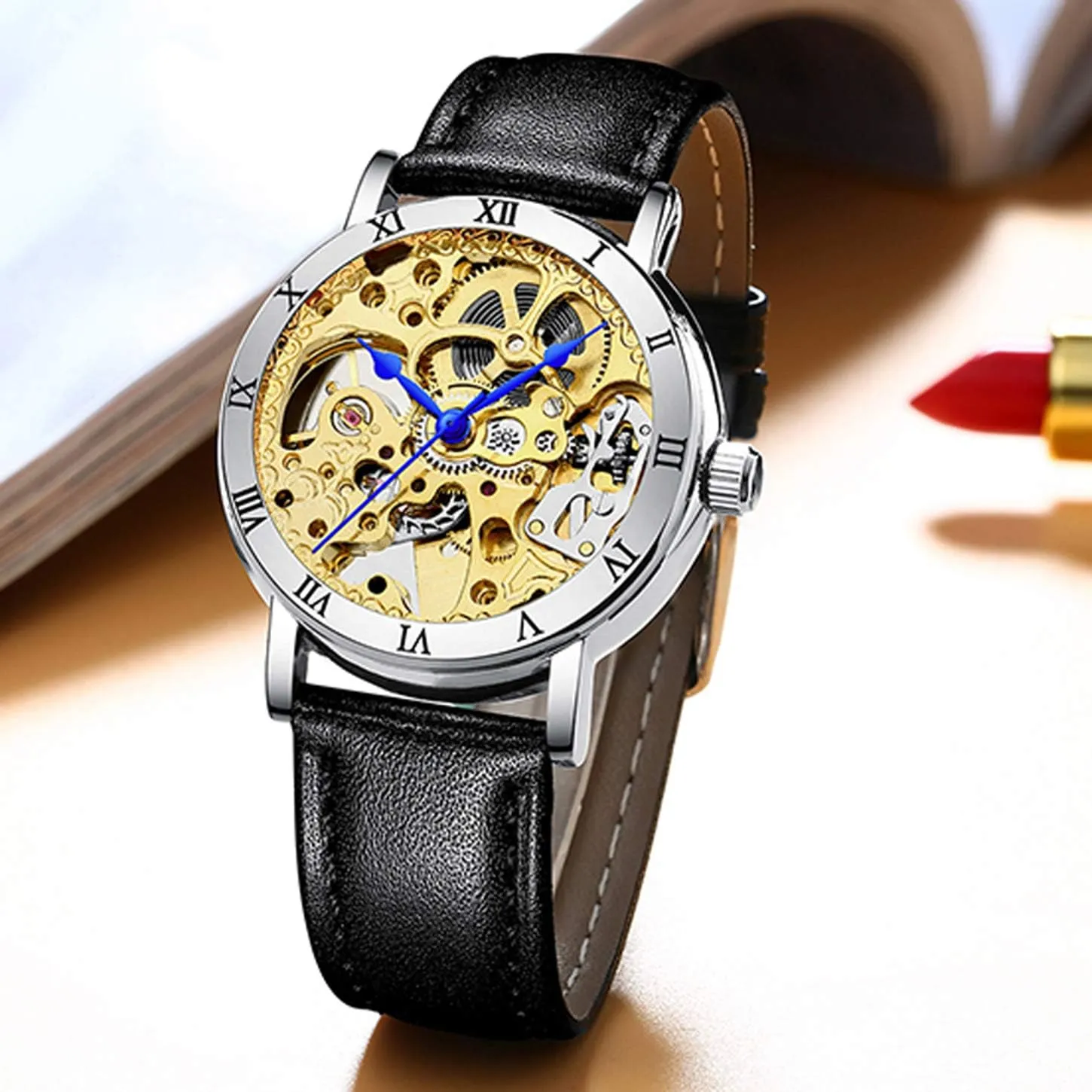 Hollow Dial Mechanical gradual crimp illustrator anymore exhort Sports Watches MASTOP Luxury Fashion Automatic Steel Or Leather Skeleton Watch Women 