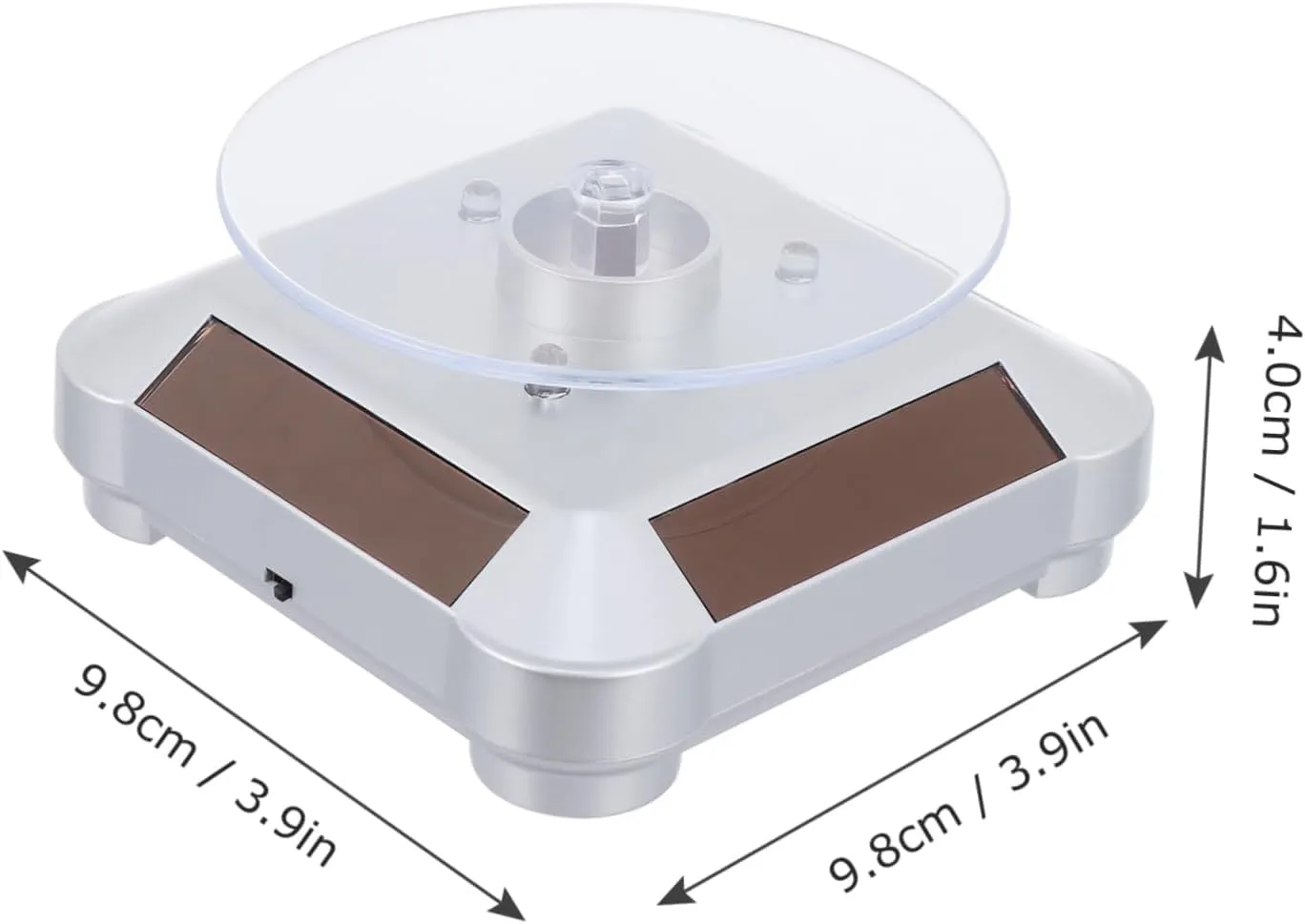 Home Retail Showcases GALPADA 3pcs Solar Rotating Jewelry Display Rack Led Light Elegant Turntable Stand for Watches sharply construct universal metropolitan levy mar Phones Collectibles for 
