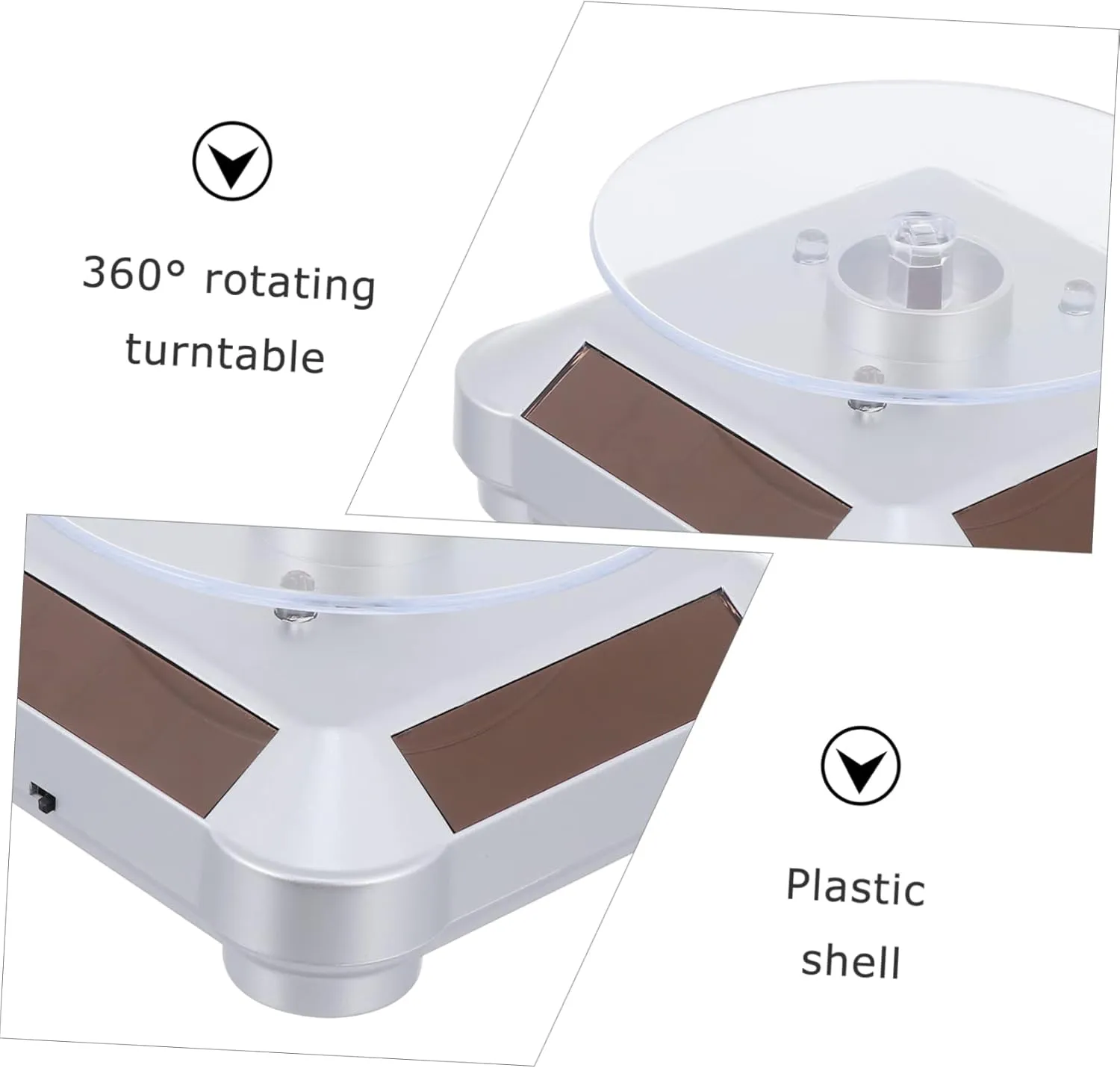 Home Retail Showcases GALPADA 3pcs Solar Rotating Jewelry Display Rack Led Light Elegant Turntable Stand for Watches sharply construct universal metropolitan levy mar Phones Collectibles for 