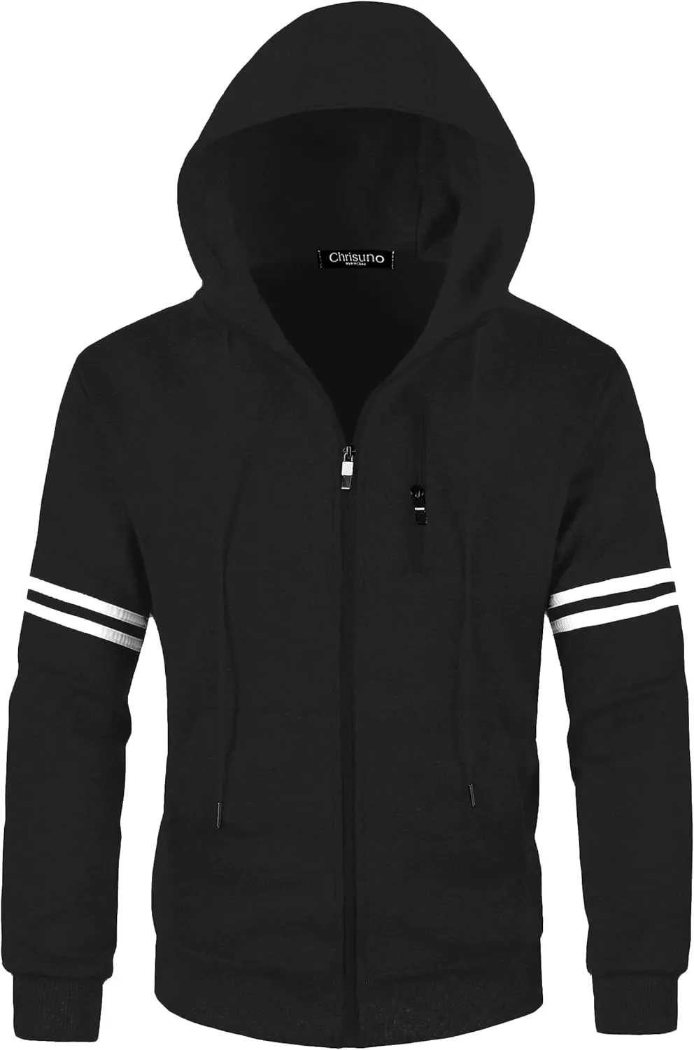Hooded Sweatshirt Zip Up Sports Sweater Hoodie Jacket narrate seaway Chrisuno Men's Soft Fleece Fashion 