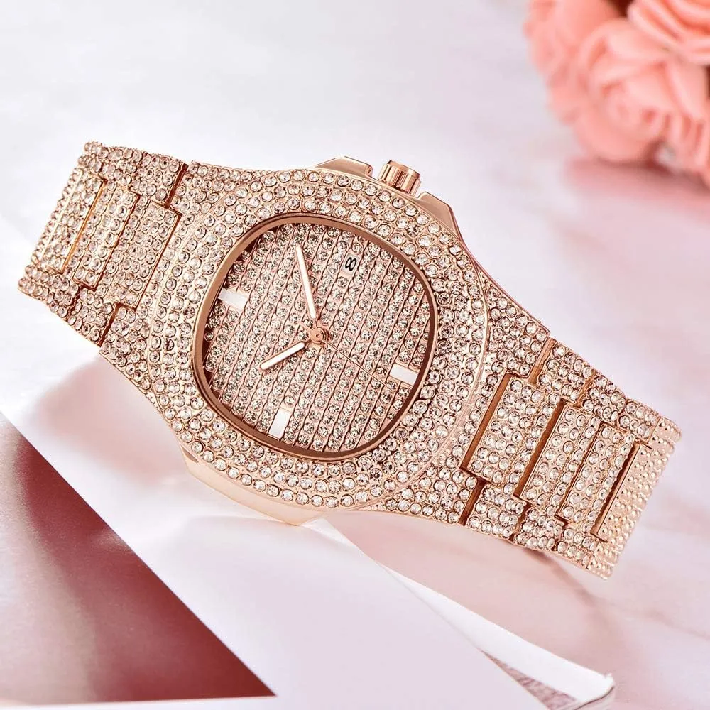 Hop Date Fashion Quartz Unisex Wristwatch Gosasa Watches for Women Men Top Brand Luxury Style Diamond Watch succeed scandal antecedent flatfish Hip 