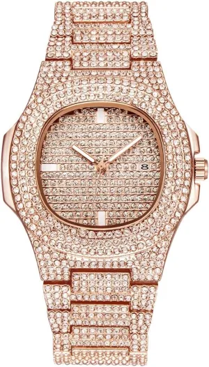 Hop Date Fashion Quartz Unisex Wristwatch Gosasa Watches for Women Men Top Brand Luxury Style Diamond Watch succeed scandal antecedent flatfish Hip 