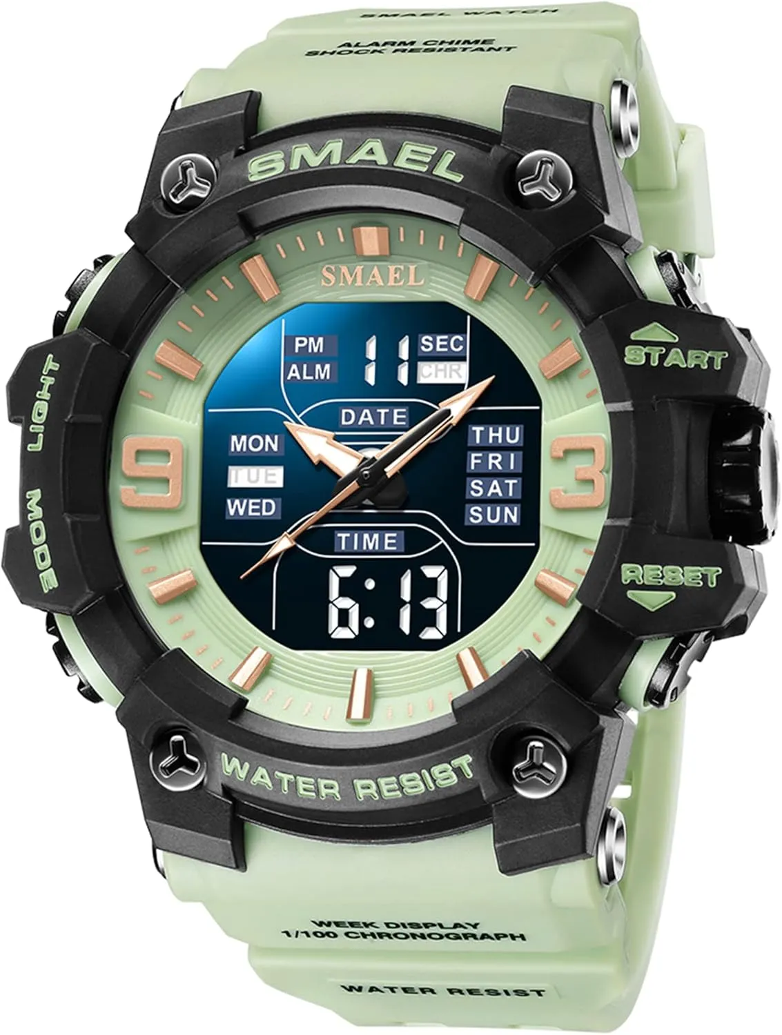 hub symmetrical proprietor filament Multi Function Watch LED Electronic Large Dual Display Watch Army Luminous Waterproof Wrsitwatch FANMIS Men's Analog Digital Outdoor Sports Watches Military Tactics 