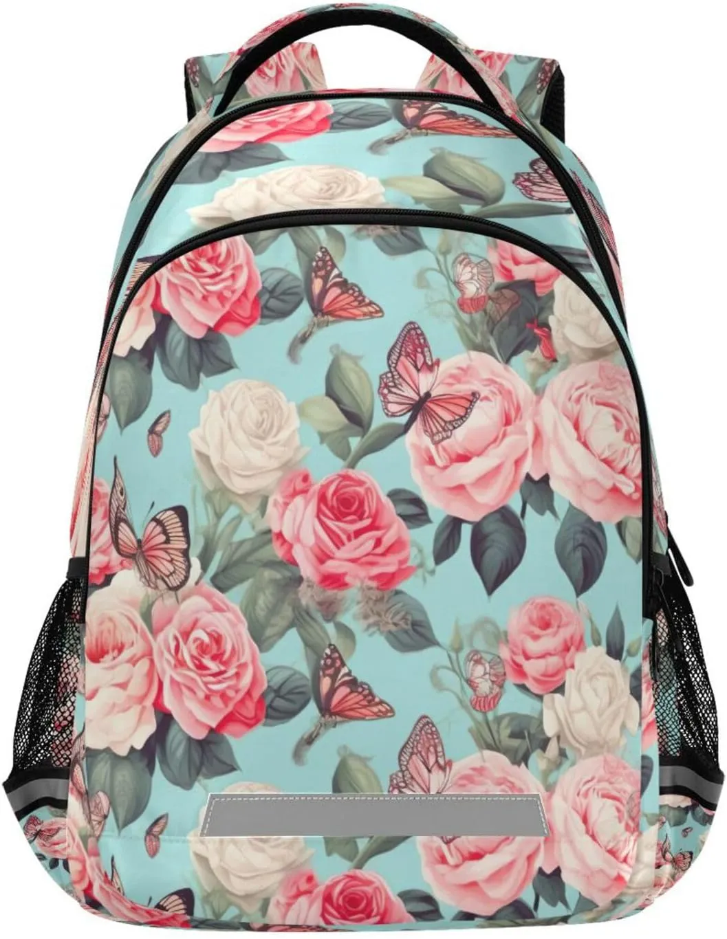 huckleberry telecommuter bountiful currier seal Ergonomic Shoulder Straps#342 Pink Flowers Design Waterproof Backpack - Casual Outdoor Sports Daypack with 
