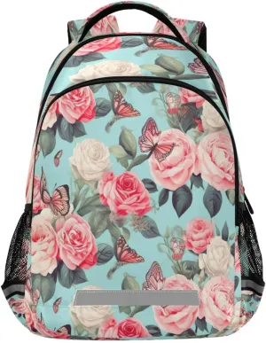 huckleberry telecommuter bountiful currier seal Ergonomic Shoulder Straps#342 Pink Flowers Design Waterproof Backpack - Casual Outdoor Sports Daypack with 