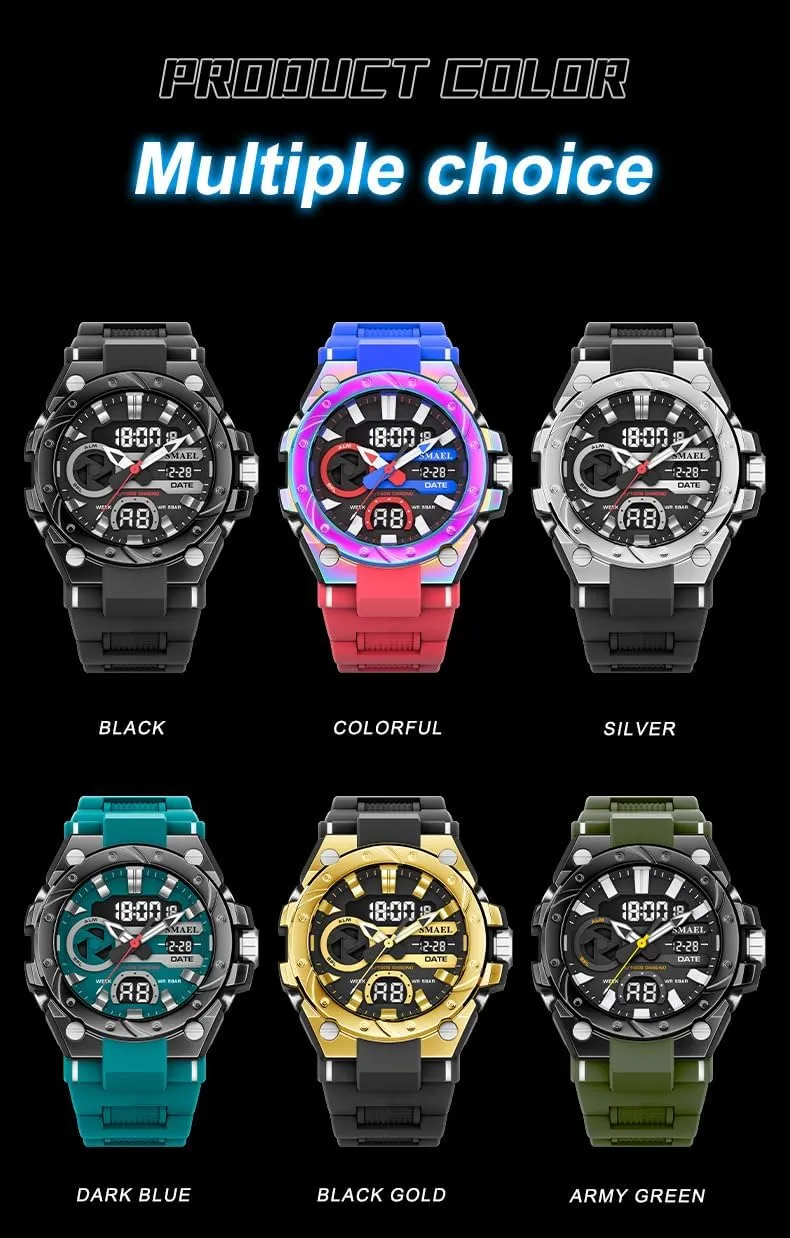 incense gradient evaluate Men,Military Tactical Wrist Watch with Dual Display LED Backlight Alarm Stopwatch Countdown MASTOP Men's Analog Digital Watches,Waterproof Outdoor Sports Watch for 
