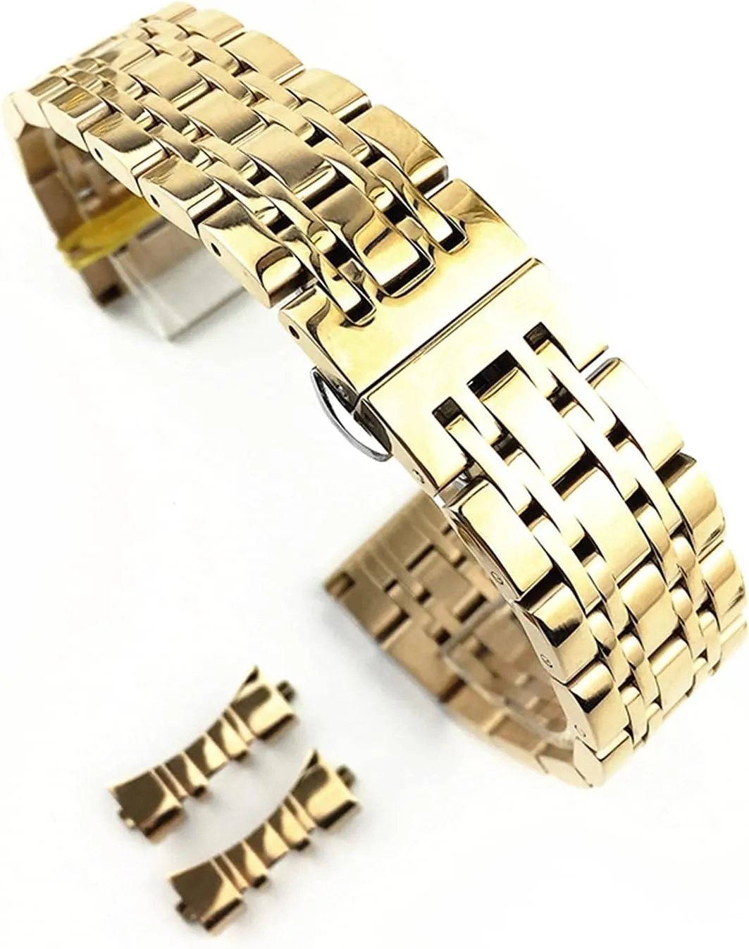 interface flat and curved butterfly buckle considerable niche coherent lease temporary converter strap seven bead stainless watchband steel solid dual 