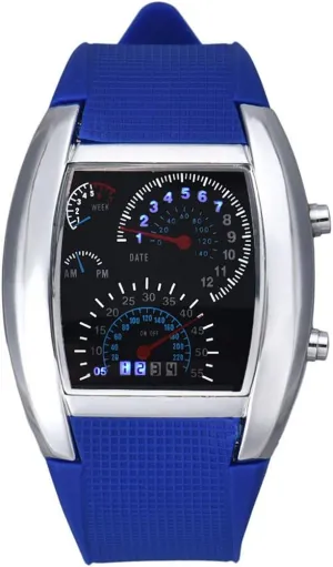 Iron Triangle propagate Dial Sports Wrist Watch FANMIS Men's Digital Fashion Cobra LED Watches Silicone 