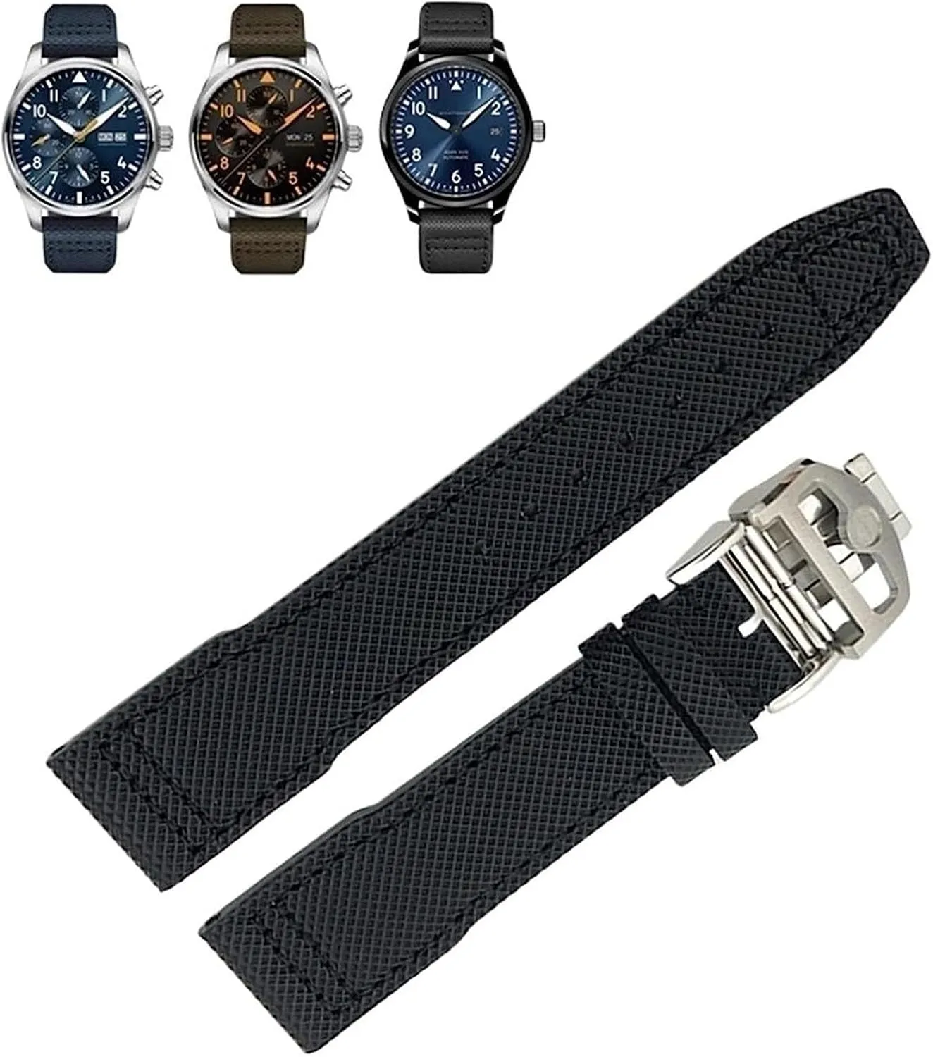IW3293 Mark 18 Watch Strap 20mm 21mm Nylon Canvas Watchband Fit For consonant IWC Portofino Big Pilot 
