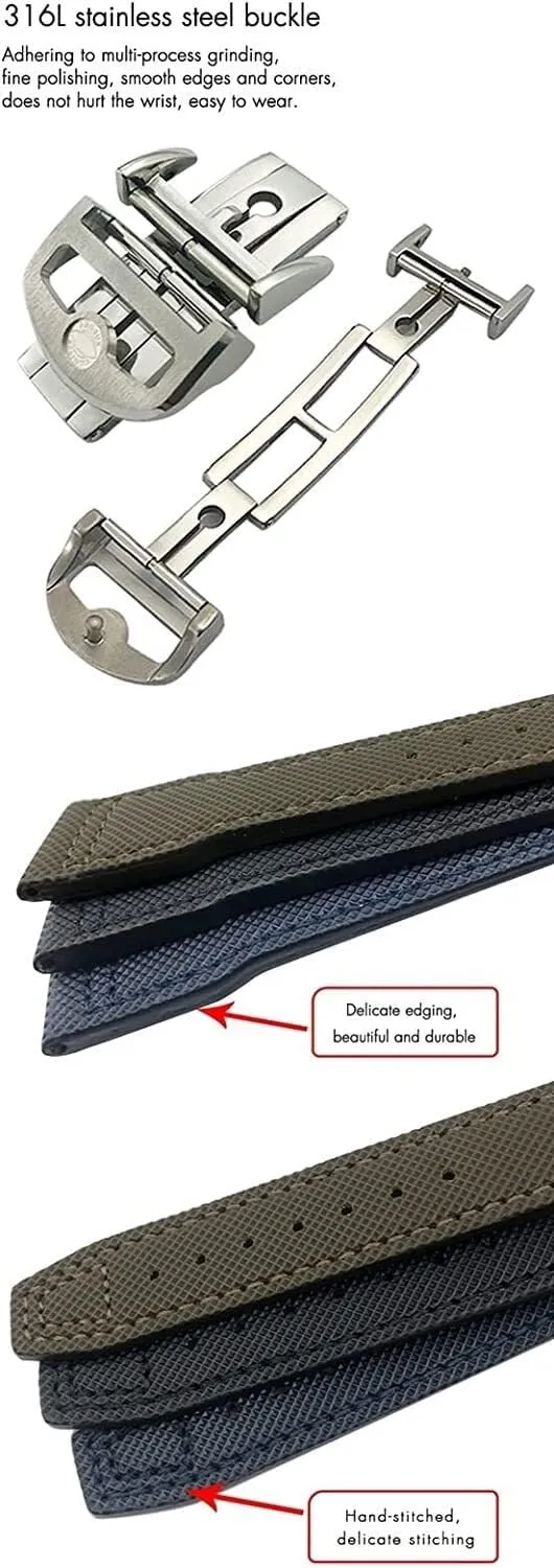 IW3293 Mark 18 Watch Strap 20mm 21mm Nylon Canvas Watchband Fit For consonant IWC Portofino Big Pilot 