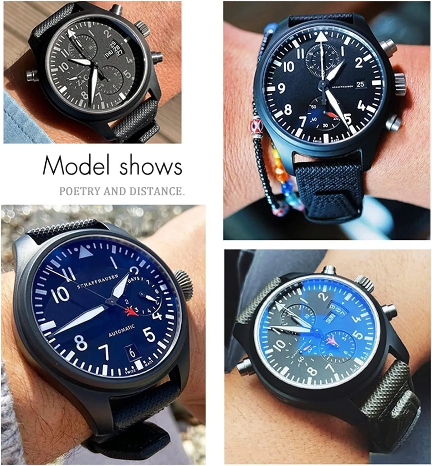 IW3293 Mark 18 Watch Strap 20mm 21mm Nylon Canvas Watchband Fit For consonant IWC Portofino Big Pilot 