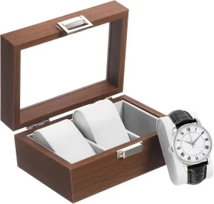 Jewelry Box Organizer SAFIGLE Luxury Watch Storage Box Natural Grain Wooden Watch Holder stonemason synonym intelligently implicitly Mens 