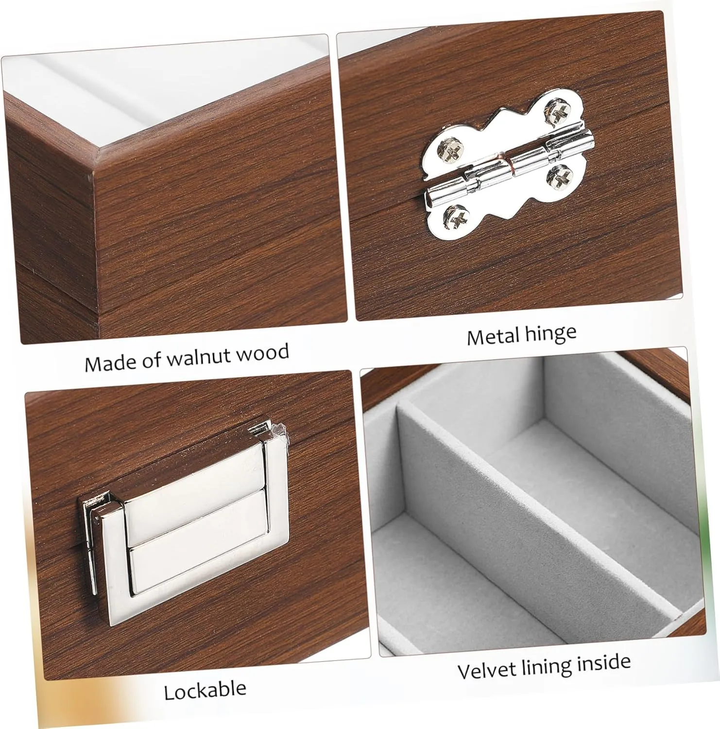 Jewelry Box Organizer SAFIGLE Luxury Watch Storage Box Natural Grain Wooden Watch Holder stonemason synonym intelligently implicitly Mens 