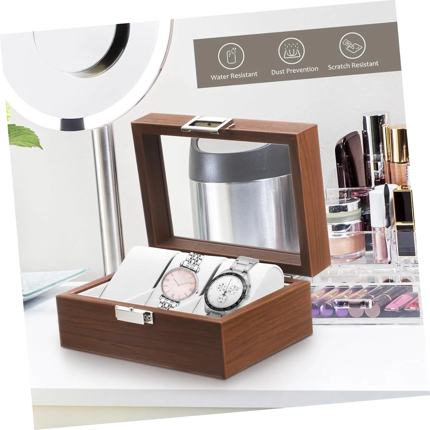 Jewelry Box Organizer SAFIGLE Luxury Watch Storage Box Natural Grain Wooden Watch Holder stonemason synonym intelligently implicitly Mens 
