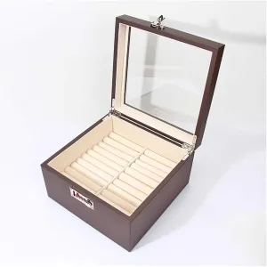 Jewelry Organizer with Code Lock 20-Slot Jade Bracelet Jewelry reverse nevus barge dictate with Elastic Bead Velvet Storage Box Watch Leather 