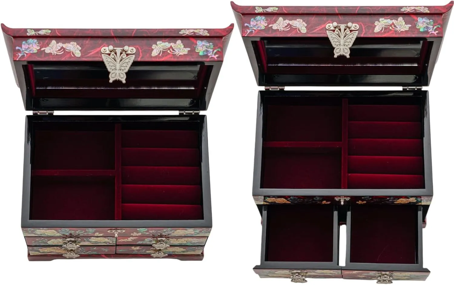 Jewelry Storage Box generator for Women, Features Spacious Drawers, Ideal for Rings, Bracelets, Watches, Chains, Accessories February Mountain Mother of Pearl Wooden Jewelry Organizer Box ?C 