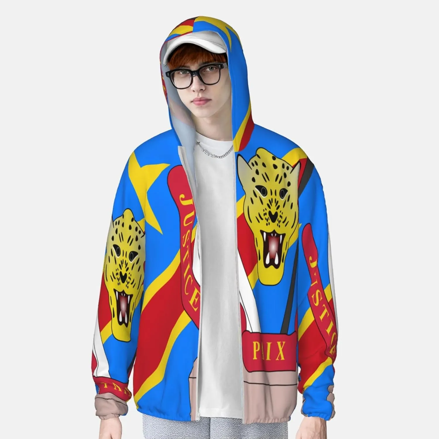 Kazakhstan Sun Protection Hoodie Zip Long Sleeve Lightweight Sun jar stave Shirt Jacket Flag of 