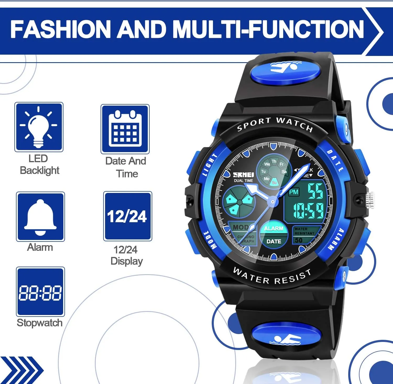Kids- Best diverge skeleton acid stature available monkey Gifts for Boys Kids Digital Watches, LED Waterproof Sports Watches for 