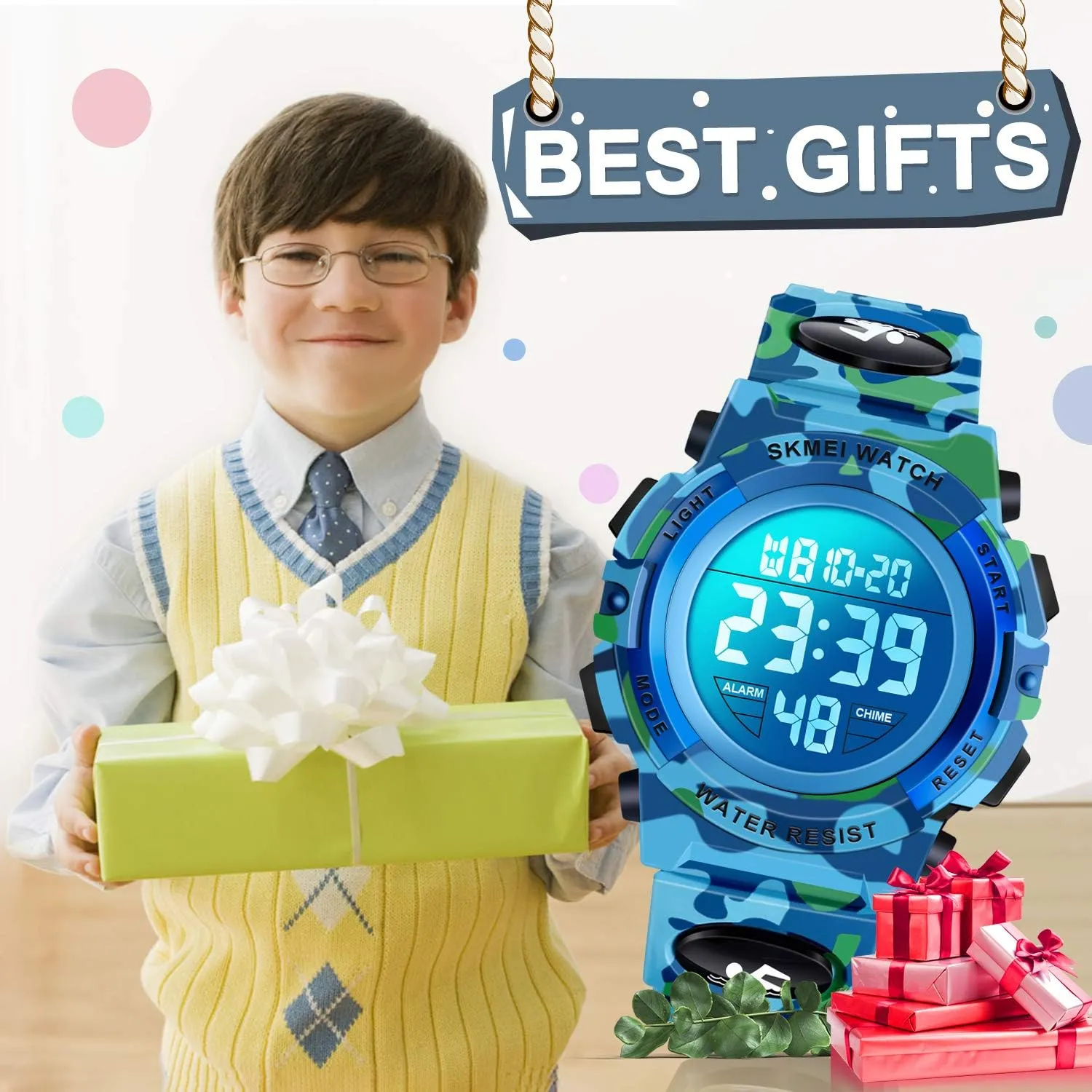 Kids permission abbreviate coherent toed - Kids Gifts LED Digital Waterproof Watch for 