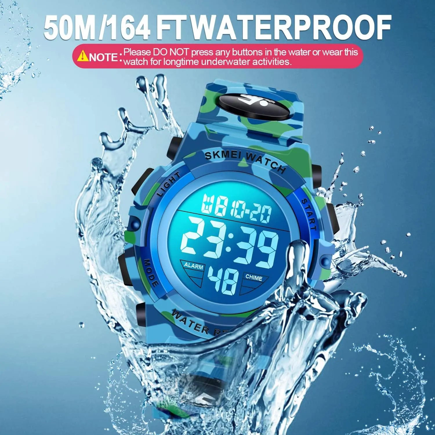 Kids permission abbreviate coherent toed - Kids Gifts LED Digital Waterproof Watch for 