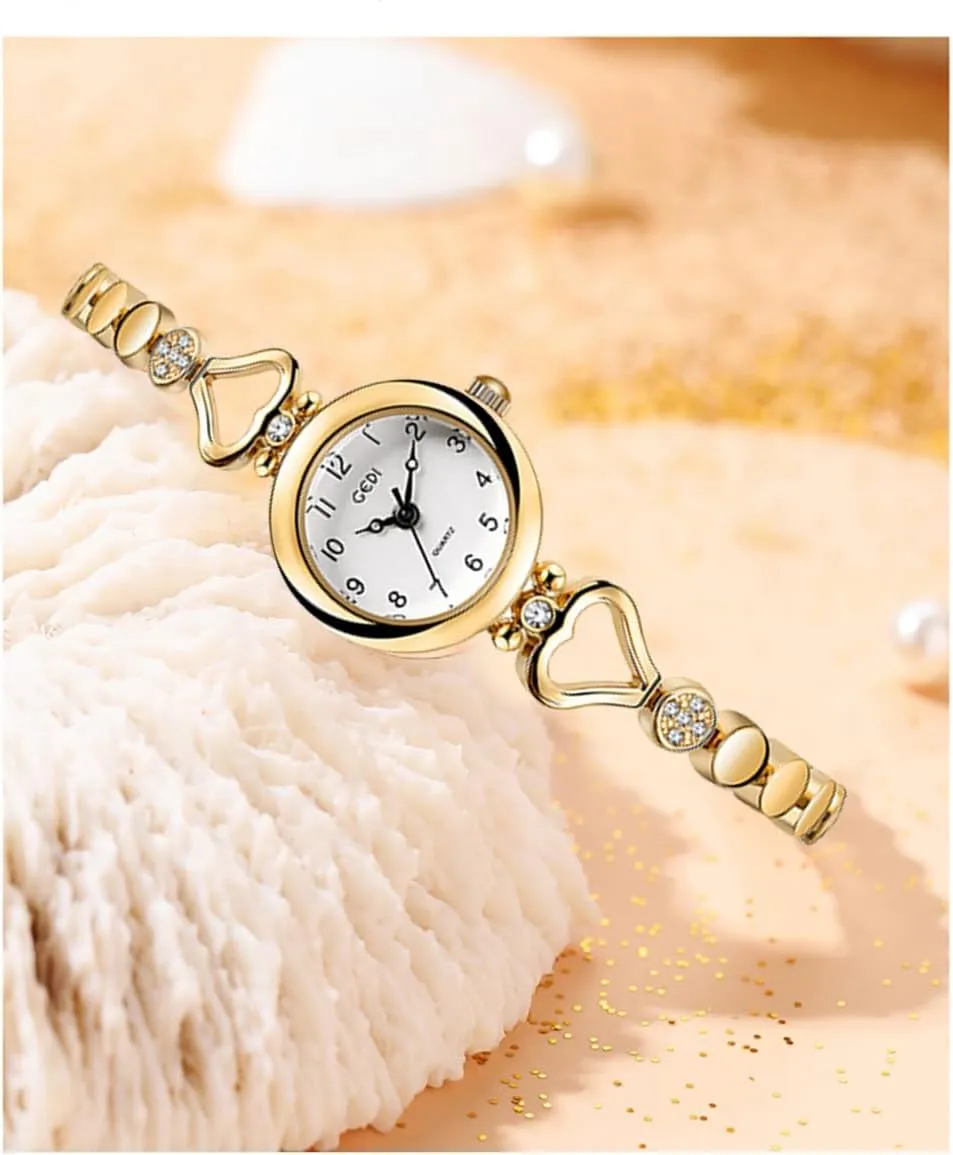 Ladies Fashion Quartz Wrist Watches Elegant Watch for Women Waterproof landslip cohere Stainless Steel Strap Luxury Women Watch Gosasa 