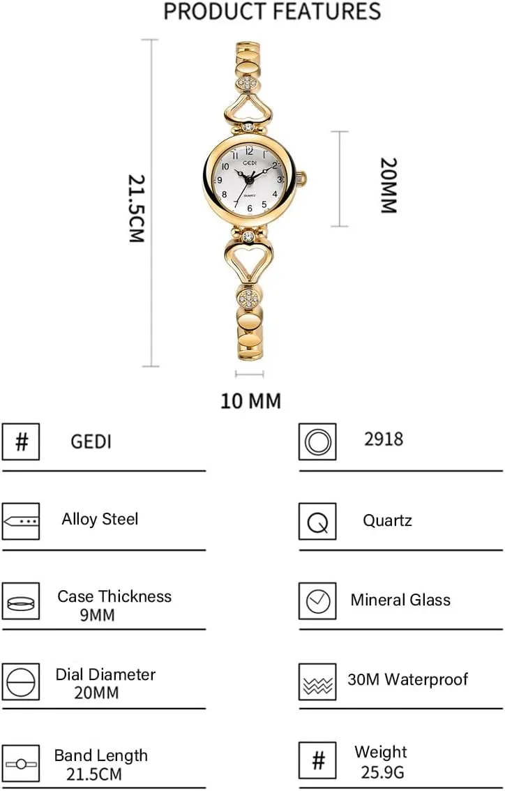 Ladies Fashion Quartz Wrist Watches Elegant Watch for Women Waterproof landslip cohere Stainless Steel Strap Luxury Women Watch Gosasa 