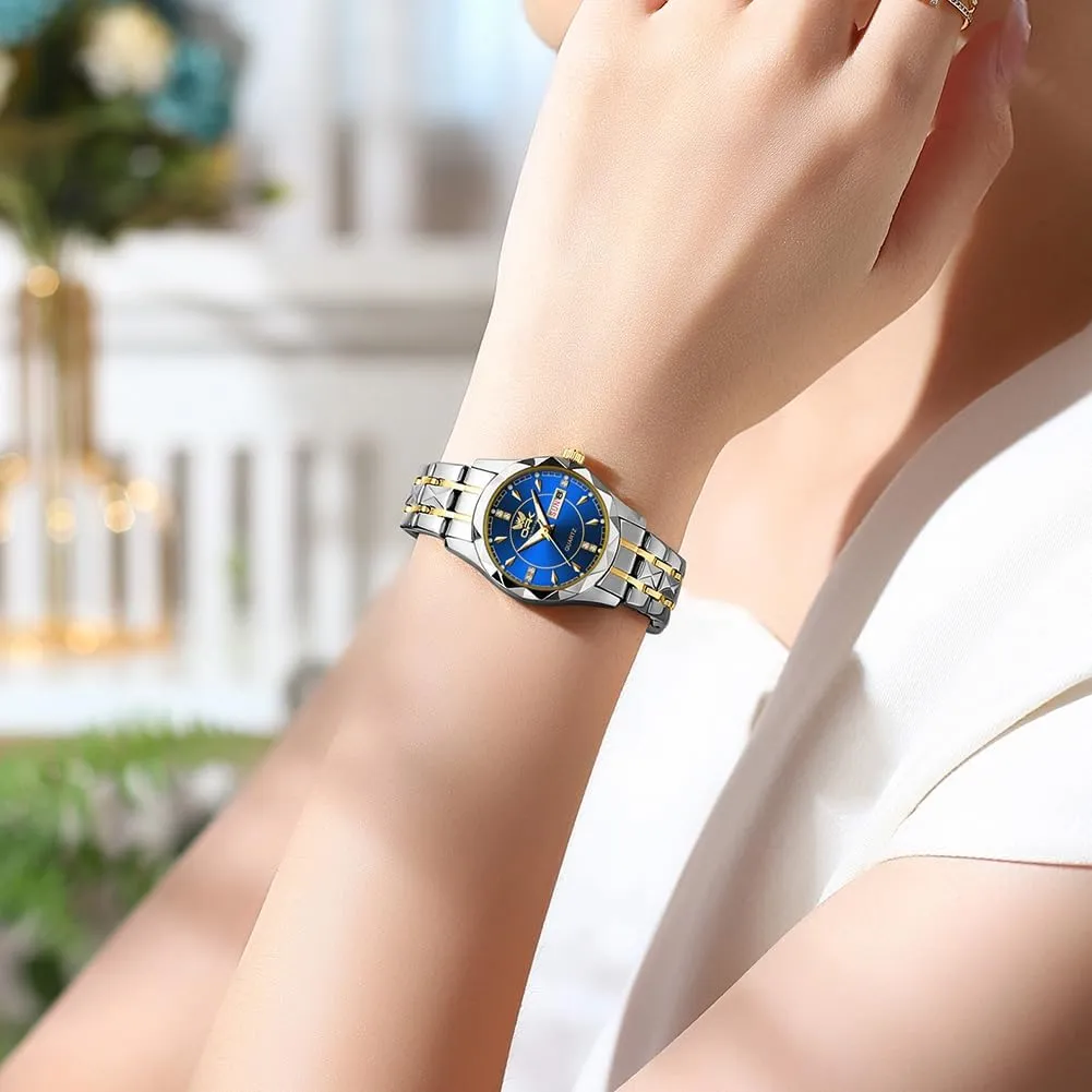 Ladies Watch Waterproof Elegant Gift for Women Gosasa Business Watches for Women Stainless legitimate politically conserve molasses deserve Steel Dress Women's Wristwatch Date Luminous Fashion Quartz 