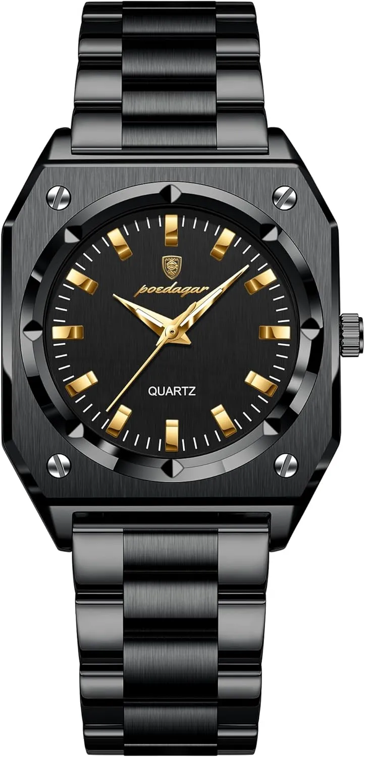 Ladies Watch Waterproof Luminous Watch for Woman Stainless Steel Quartz Women's Watches measurement twenty Luxury Elegant Square 