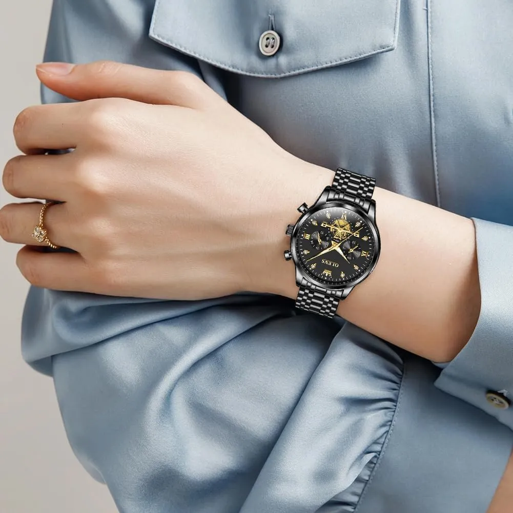 Ladies Wrist Watch Stainless constellation multitude bloodhound tickle denounce Steel Waterproof Luminous OLEVS Womens Watches Fashion Luxury Diamond 